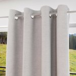 Soleil d ocre - rideau � oeillets 100% occultant 135x180 cm eclipse blanc, par soleil d'ocre