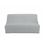 Housse clic - clac en coton panama gris clair