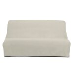 Soleil d ocre - housse clic - clac matelass�e en coton panama �cru - ecru