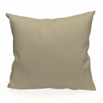 Housse de coussin unie 60x60 cm alix taupe, par soleil d'ocre
