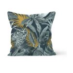 Housse de coussin velours 40x40 cm tropic, par solei d'ocre Housse de coussin velours 40x40 cm tropic, par solei d'ocre
