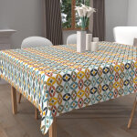 Soleil d ocre - nappe imprime anti - tches carre 180x180 cm ouranos, par soleil d'ocre