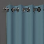 Soleil d ocre - rideau  oeillets 135x180 cm occultant bleu celadon, par soleil d'ocre