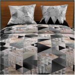 Soleil d ocre - parure housse de couette 240x220 cm nordique anthracite, 100% coton