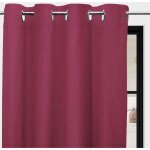 Soleil d ocre - rideau � oeillets en microfibre lav�e135x250 cm boheme framboise, par soleil d'ocre