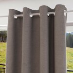 Soleil d ocre - rideau � oeillets 100% occultant 135x250 cm eclipse taupe, par soleil d'ocre