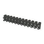 Solera - barrette de connexion domino 12 entr�es 25mm� noire 10