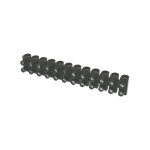 Barrette de connexion domino 12 entrées 6mm² noire 10 Barrette de connexion domino 12 entrées 6mm² noire 10