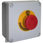 Bo�te �tanche + arr�t d'urgence et �tiquette solera