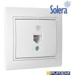 Prise téléphone rj11 encastrable - europa solera blanc - 83x81mm Prise téléphone rj11 encastrable - europa solera blanc - 83x81mm