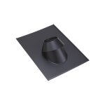 Poujoulat ? solin de toit ardoise 15 - 30� 80 / 130 pgi noir ? conduit de fum�e inox pour raccordement ...