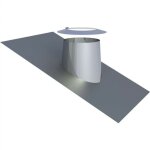 Le sanitaire - solin de toit � 180 mm avec bord en plomb pour une inclinasison de 16 - 25�