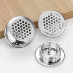 Sollbry - lot de 10 grilles d'a�ration circulaires pour soffite, 42 mm, en acier inoxydable, motif nid ...