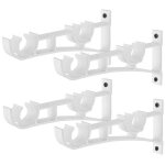 Sollbry - lot de 4 supports de tringle � rideau double pour tringle � rideaux, quincaillerie de fen�tre, ...