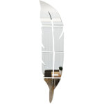Sollbry - autocollant mural en miroir acrylique, en forme de plume argent�e, amovible, autocollant pour ...