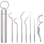 Sollbry cure - dents ensemble de cure - dents portables en acier inoxydable r�utilisable d�tachant de ...