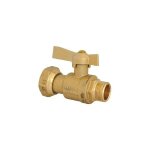 Robinet d'arr�t compteur droit m15 / 21 �crou f20 / 27 � boisseau spherique somatherm