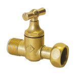 Robinet d'arr�t wc droit brut � joint torique m�le 3 / 8' (12 / 17) - �crou tournant 3 / 8' (12 / 17) ...