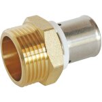 Somatherm for you - raccord droit  sertir pour tube per 16 - droit mle 20 / 27 (3 / 4')