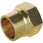 Somatherm for you - raccord laiton droit � souder - femelle 12 / 17 - tube cuivre �14 - sachet 2 pi�ces ...