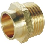 Somatherm for you - raccord laiton droit � souder - m�le 12 / 17 - tube cuivre �14 - sachet 2 pi�ces