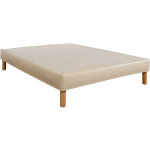 Someo - cache - sommier intégral simili cuir sable 160x200 Someo - cache - sommier intégral simili cuir sable 160x200