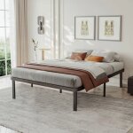 Iztoss - sommier 140x190cm avec 7 pieds - sommiers � lattes en bois - cadre de lit - 2x14 lattes