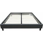 Habitat et jardin - sommier 'andy' en tissu - 140 x 190cm - gris anthracite