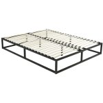 Vente - unique - sommier cadre  lattes en mtal 140 x 190 cm - 2 x 19 lattes - noir - rammus de ysme ...