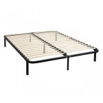 Sommier cadre  lattes mtal en kit pieds inclus 140x190