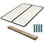 Ebac literie - sommier dmontable + pieds 160x200 22 lattes - 44 lattes bois - fabrication franaise