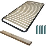 Ebac literie - sommier dmontable + pieds 90x190 22 lattes - 22 lattes bois - fabrication franaise