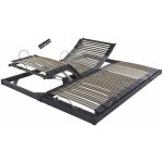 Ebac literie - sommier lectrique s50 - lattes bois - rglage fermet zone lombaires - 2x80x200 - gris ...