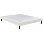 Sommier epeda confort ferme deco nature 80x200 tissu gris fonc� lattes