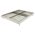 Ebac literie - sommier � lattes 140x190 cm d�cor bois blanc - decolate