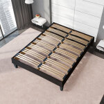 Sommier en kit tissu gris - 160 x 200 cm