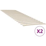 Sommiers � lattes avec 34 lattes 2 pcs 80x200 cm