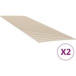 Sommiers � lattes avec 48 lattes 2 pcs 70x200 cm