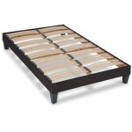 Olympe literie - sommier  lattes en bois kit15 120x190 cm coloris gris anthracite livr en kit