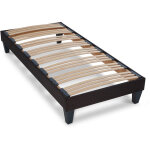 Olympe - literie sommier à lattes en bois kit15 90x200 cm coloris gris anthracite livré en kit Olympe - literie sommier à lattes en bois kit15 90x200 cm coloris gris anthracite livré en kit