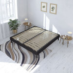 Maison aubertin - sommier � lattes en kit - bois - couleur noire 180x200 cm