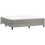 Sommier � lattes de lit gris clair 160x200 cm velours