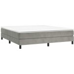 Sommier � lattes de lit gris clair 180x200 cm velours
