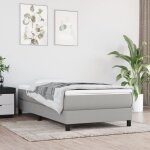 Sommier  ressorts de lit gris clair 90x190 cm tissu