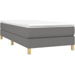 Sommier � lattes de lit gris fonc� 100x200 cm tissu