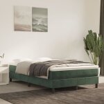 Vidaxl - sommier � ressorts de lit vert fonc� 120x200 cm velours