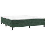 Sommier � ressorts de lit vert fonc� 160x200 cm velours