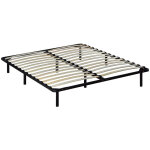 Olympe literie - sommier  lattes en mtal somkit 140x190 cm coloris noir livr en kit