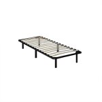 Olympe - literie sommier  lattes en mtal somkit 90x190 cm coloris noir livr en kit