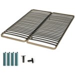 Ebac literie - sommier  lattes + pieds 2x70x190 c224 - 48 lattes bois - fabrication franaise